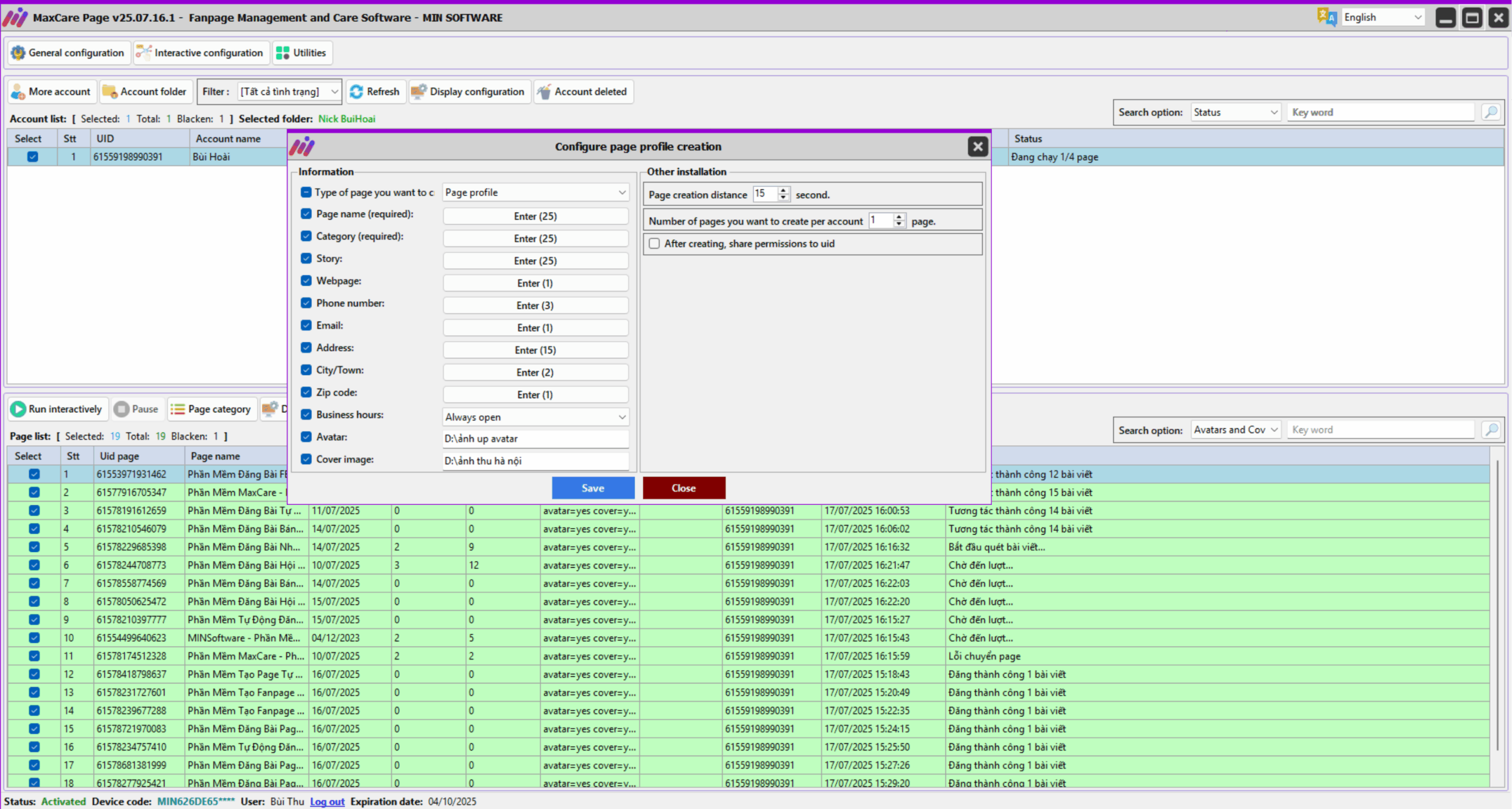 MaxCare Page – Automated Bulk Facebook Fanpage Management Software