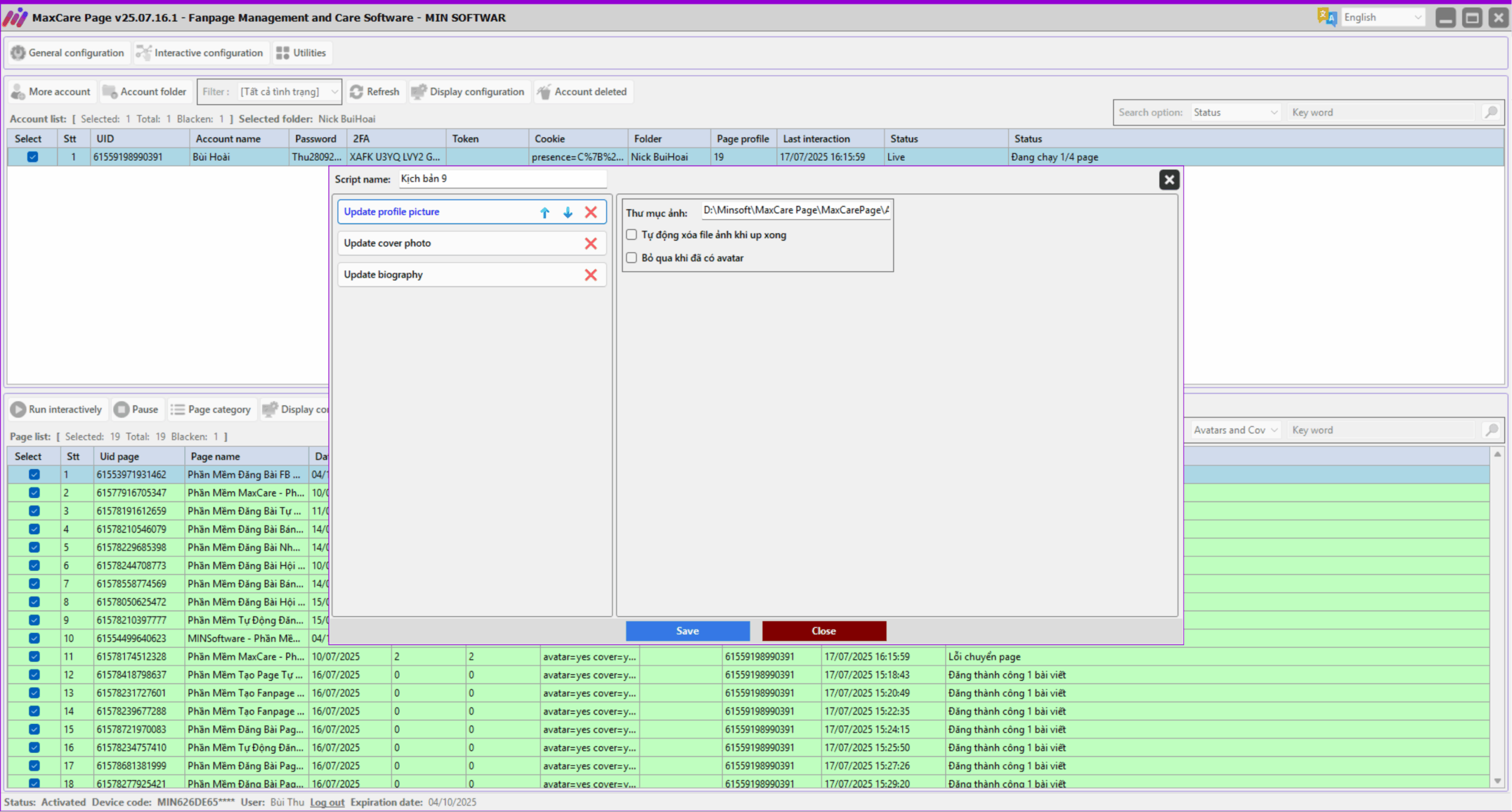 MaxCare Page – Automated Bulk Facebook Fanpage Management Software